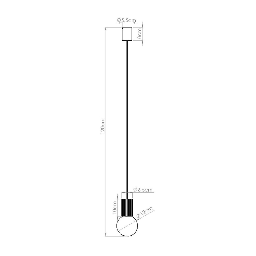Hanglamp aan een koord HALO 1xG9/8W/230V diameter 12 cm oranje