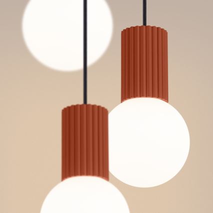 Hanglamp aan een koord HALO 3xG9/8W/230V diameter 25 cm oranje