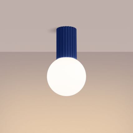 Badkamer plafondlamp HALO 1xG9/8W/230V diameter 12 cm IP44 blauw
