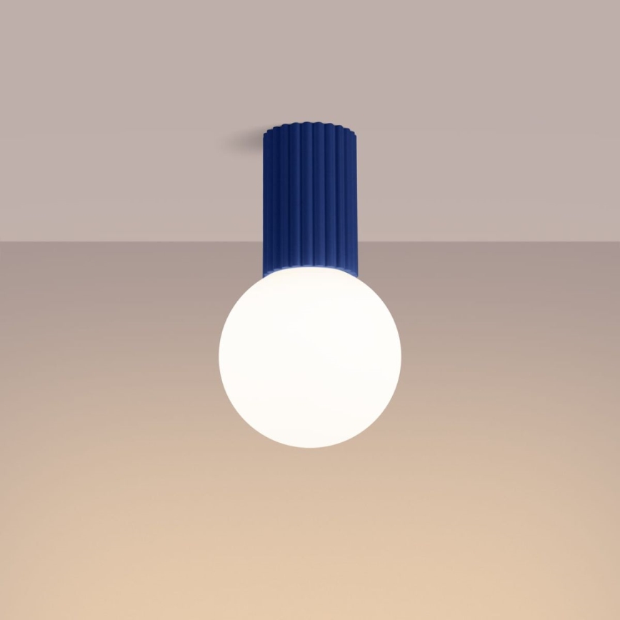 Badkamer plafondlamp HALO 1xG9/8W/230V diameter 12 cm IP44 blauw