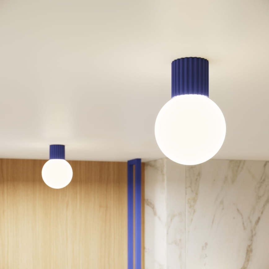 Badkamer plafondlamp HALO 1xG9/8W/230V diameter 12 cm IP44 blauw