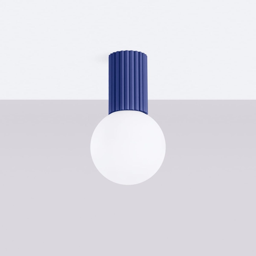 Badkamer plafondlamp HALO 1xG9/8W/230V diameter 12 cm IP44 blauw