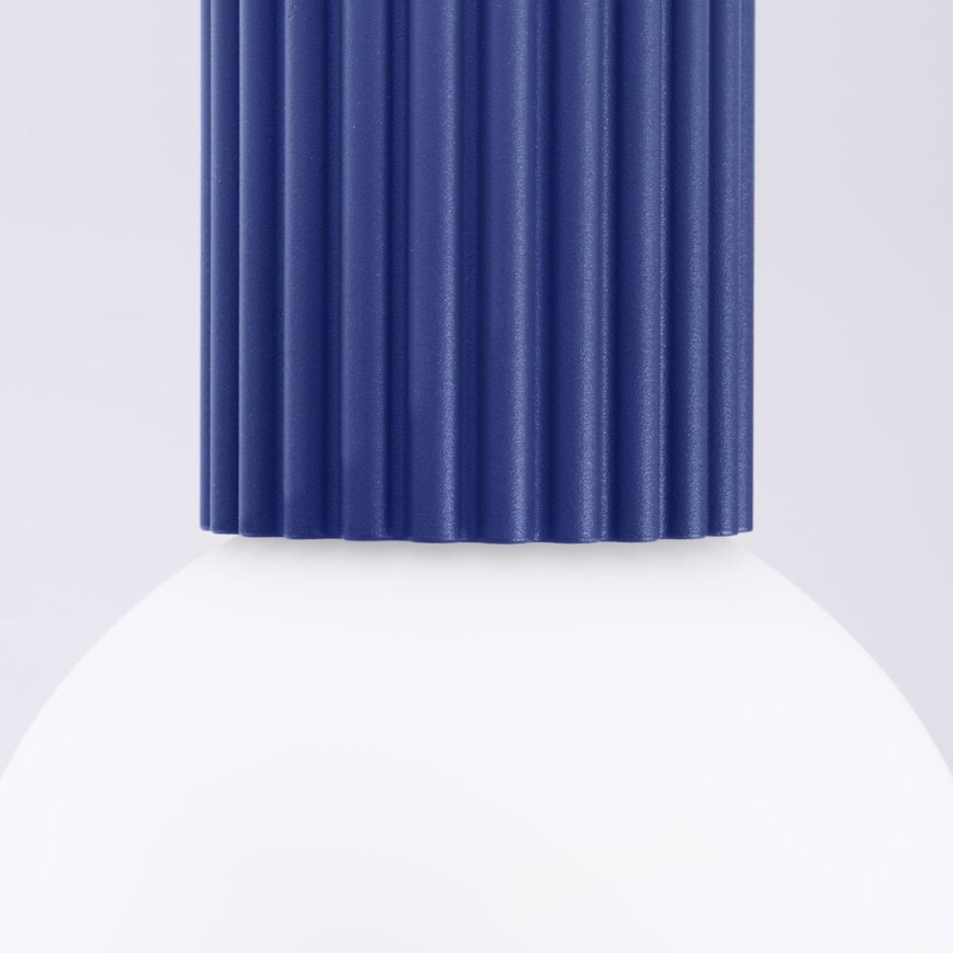 Badkamer plafondlamp HALO 1xG9/8W/230V diameter 12 cm IP44 blauw