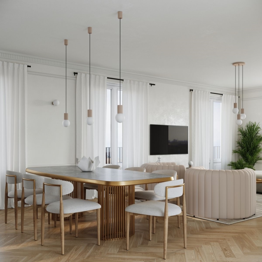 Hanglamp aan een koord HALO 3xG9/8W/230V diameter 25 cm beige