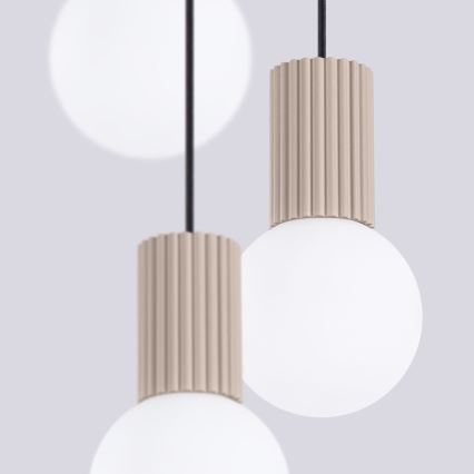Hanglamp aan een koord HALO 3xG9/8W/230V diameter 25 cm beige