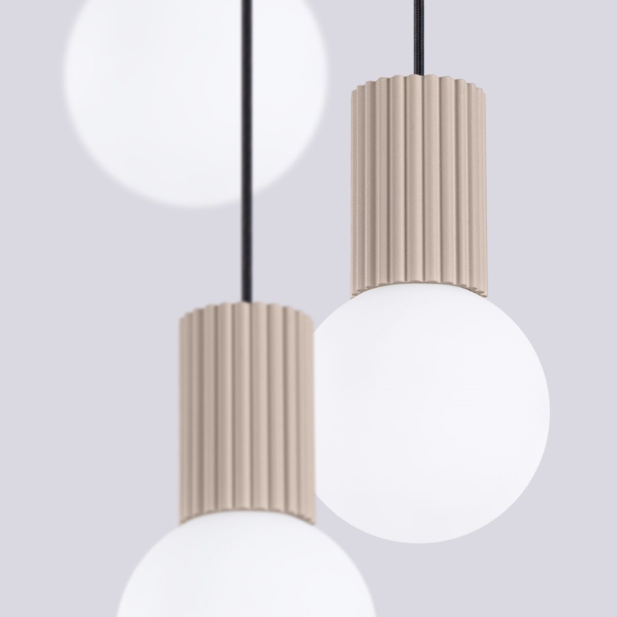 Hanglamp aan een koord HALO 3xG9/8W/230V diameter 25 cm beige