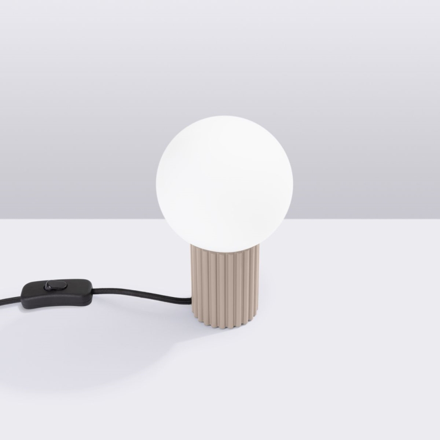 Tafellamp HALO 1xG9/8W/230V diameter 12 cm beige