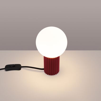Tafellamp HALO 1xG9/8W/230V diameter 12 cm rood
