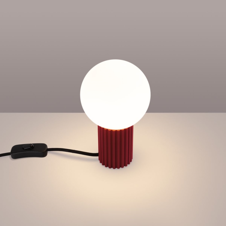 Tafellamp HALO 1xG9/8W/230V diameter 12 cm rood