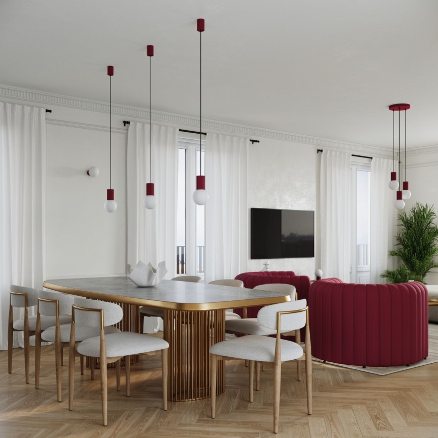 Tafellamp HALO 1xG9/8W/230V diameter 12 cm rood