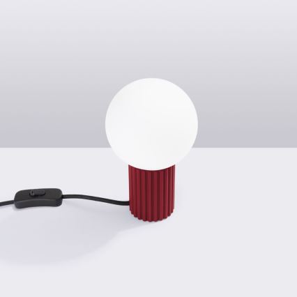 Tafellamp HALO 1xG9/8W/230V diameter 12 cm rood