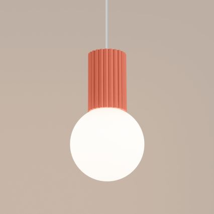 Hanglamp aan een koord HALO 1xG9/8W/230V diameter 12 cm roze