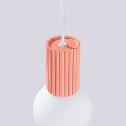 Hanglamp aan een koord HALO 1xG9/8W/230V diameter 12 cm roze