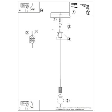 Hanglamp aan een koord HALO 1xG9/8W/230V diameter 12 cm roze
