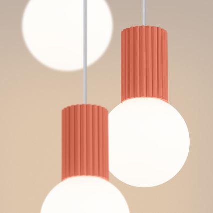 Hanglamp aan een koord HALO 3xG9/8W/230V diameter 25 cm roze