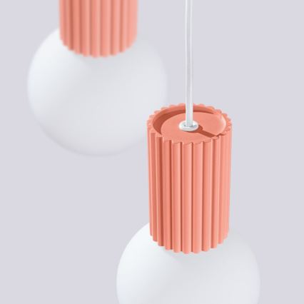 Hanglamp aan een koord HALO 3xG9/8W/230V diameter 25 cm roze