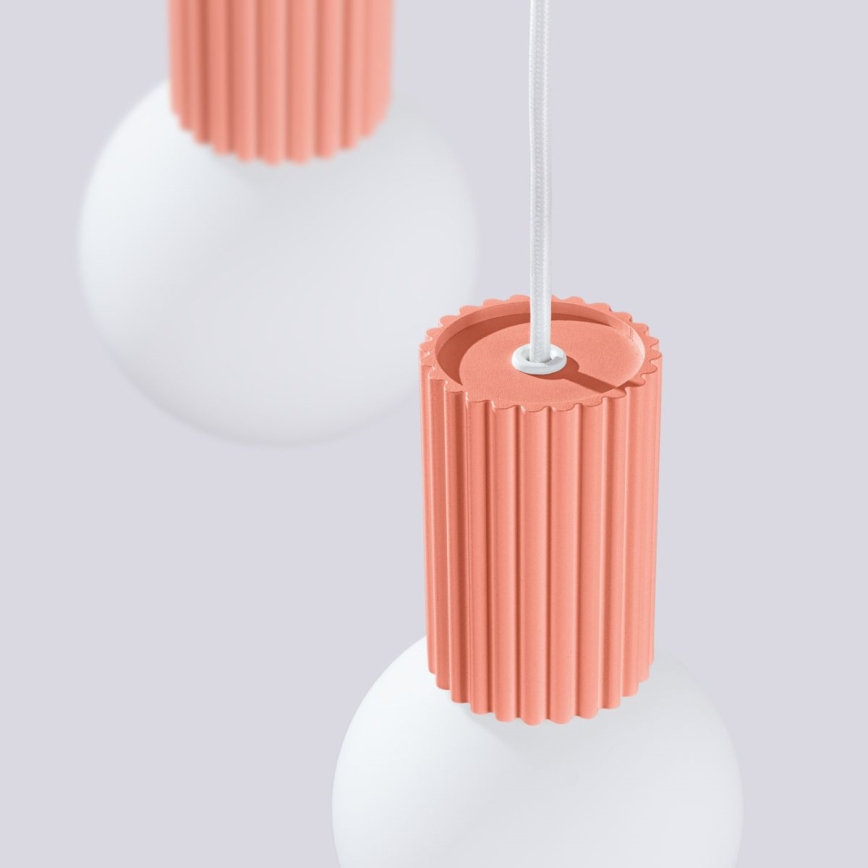 Hanglamp aan een koord HALO 3xG9/8W/230V diameter 25 cm roze