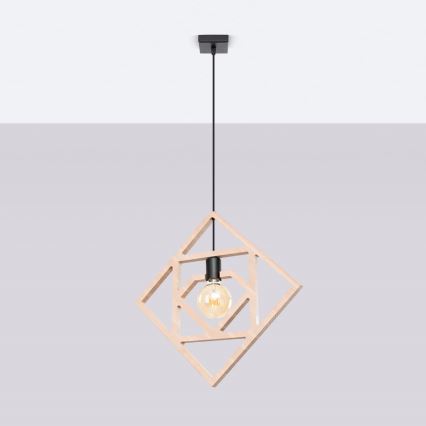 Hanglamp aan een koord CARO 1xE27/15W/230V beuken