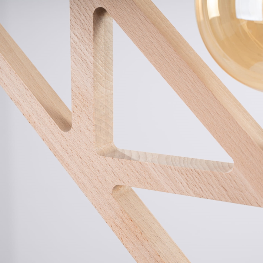 Hanglamp aan een koord CARO 1xE27/15W/230V beuken