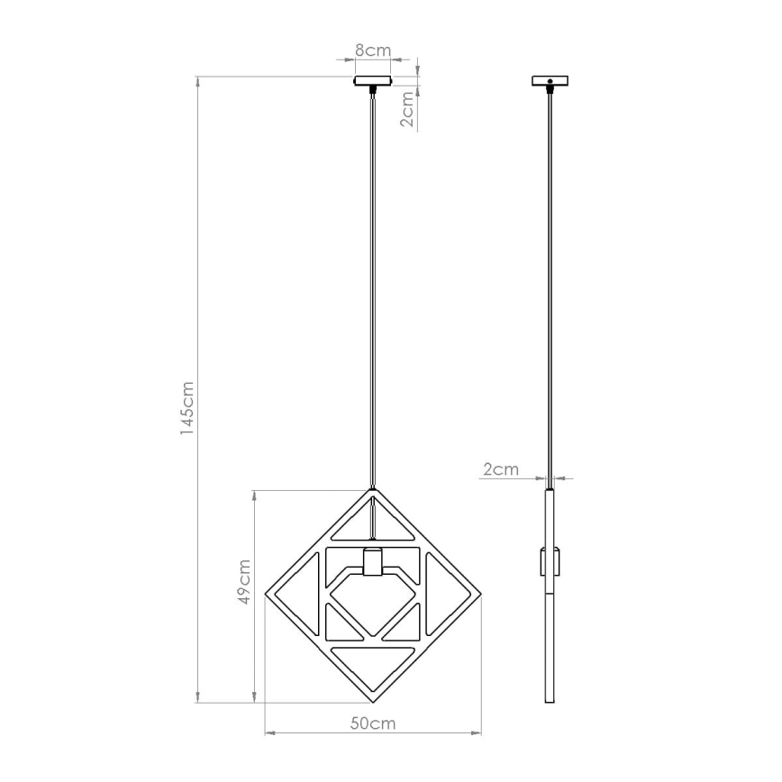 Hanglamp aan een koord CARO 1xE27/15W/230V beuken