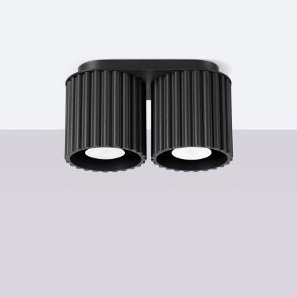 Spotlamp AURA 2xGU10/10W/230V zwart