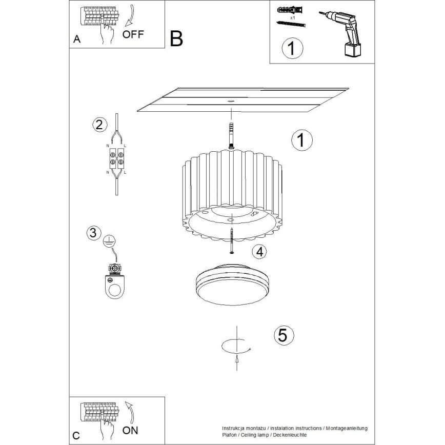 Spotlamp AURA 1xGX53/10W/230V Ø 10 cm zwart