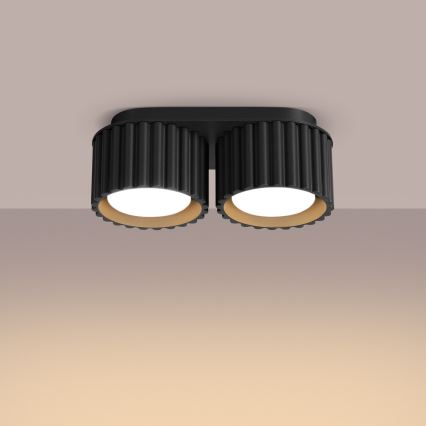 Spotarmatuur AURA 2xGX53/10W/230V zwart