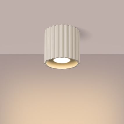 Spotlamp AURA 1xGU10/10W/230V Ø 10 cm crème