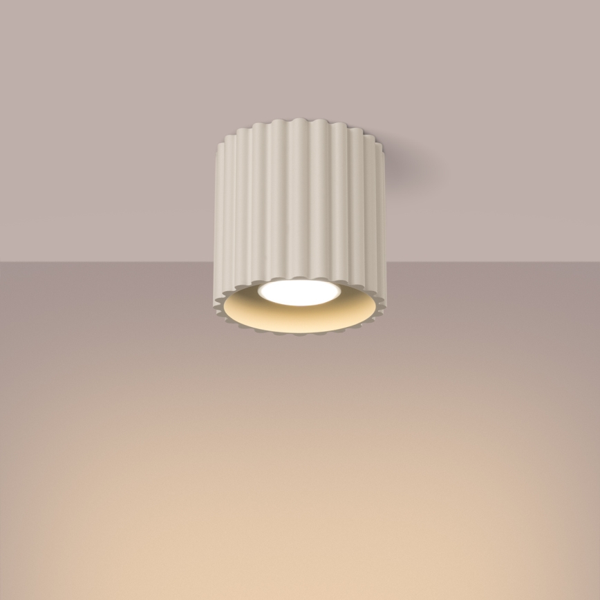 Spotlamp AURA 1xGU10/10W/230V Ø 10 cm crème