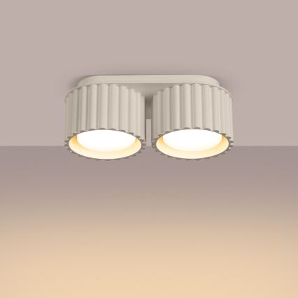 Spotlamp AURA 2xGX53/10W/230V crème