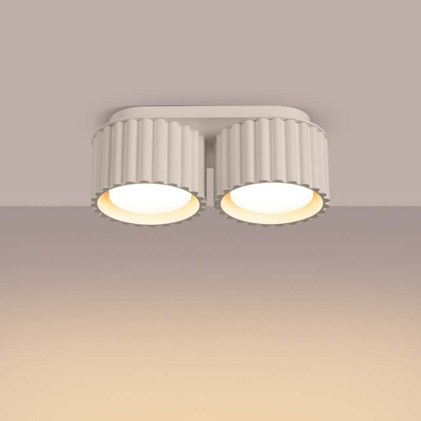 Spotlamp AURA 2xGX53/10W/230V crème