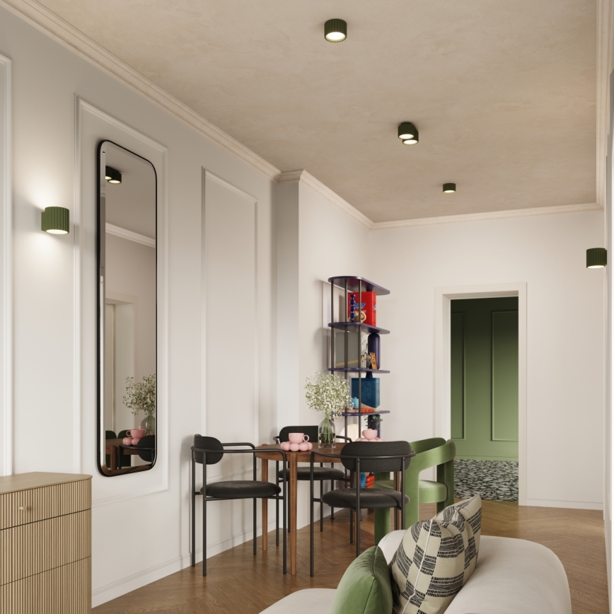 Plafondspot AURA 2xGX53/10W/230V groen