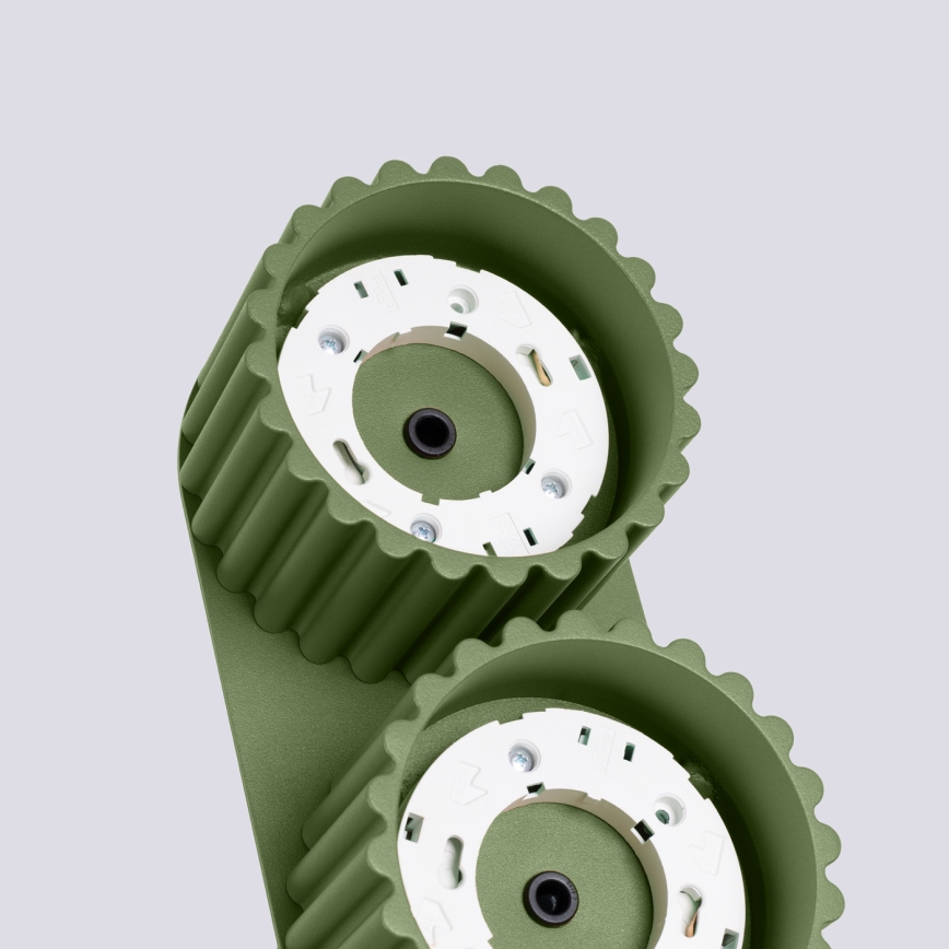 Plafondspot AURA 2xGX53/10W/230V groen