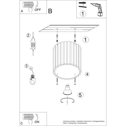 Spotlamp AURA 1xGU10/10W/230V 10 cm oranje