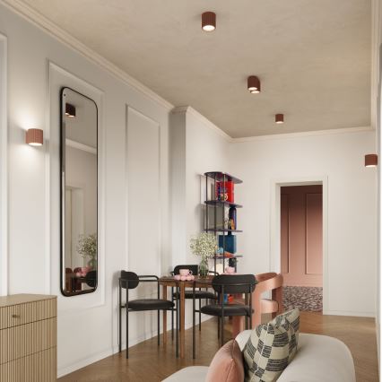 Opbouwspot AURA 1xGU10/10W/230V 10 cm bruin