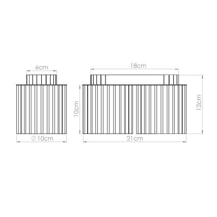 Plafondspot AURA 2xGU10/10W/230V blauw