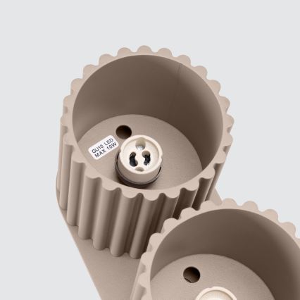 Plafondspot AURA 2xGU10/10W/230V taupe