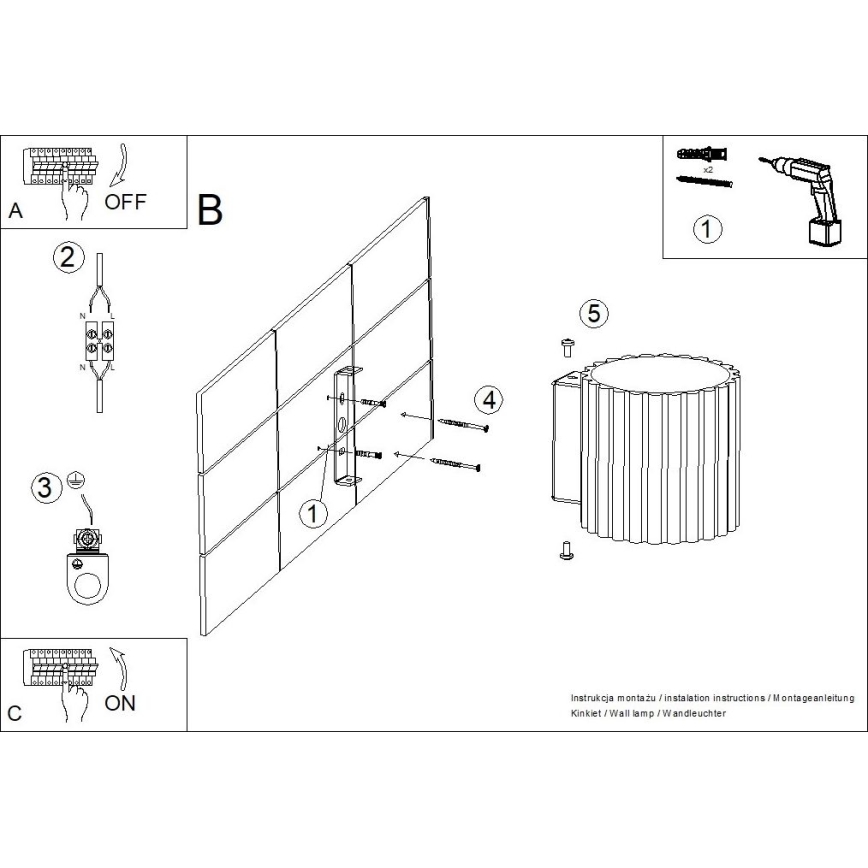 Wandlamp AURA 1xG9/10W/230V taupe