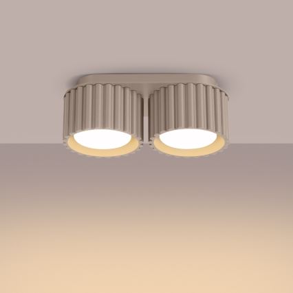 Spotlamp AURA 2xGX53/10W/230V taupe