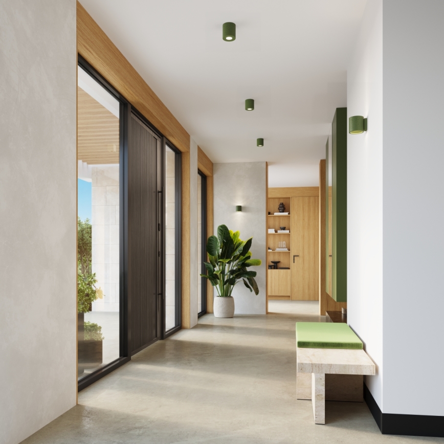 Wandspot ORBIS 1xG9/8W/230V beton/groen