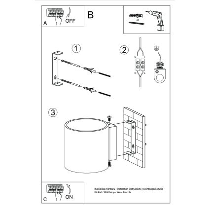 Wandspot ORBIS 1xG9/8W/230V beton/groen