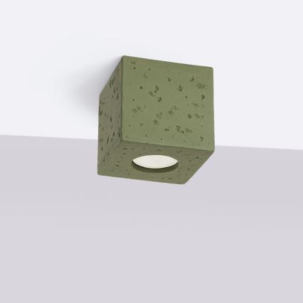 Opbouwspot QUAD 1xGU10/10W/230V beton/groen