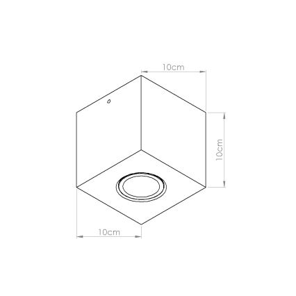 Opbouwspot QUAD 1xGU10/10W/230V beton/groen
