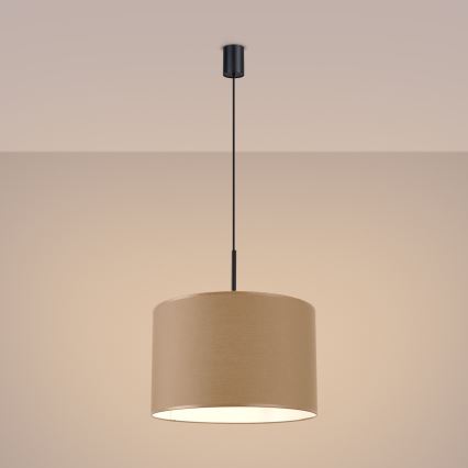 Hanglamp met snoer NEVIA 1xE27/15W/230V Ø 40 cm taupe