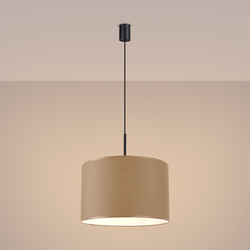 Hanglamp met snoer NEVIA 1xE27/15W/230V Ø 40 cm taupe