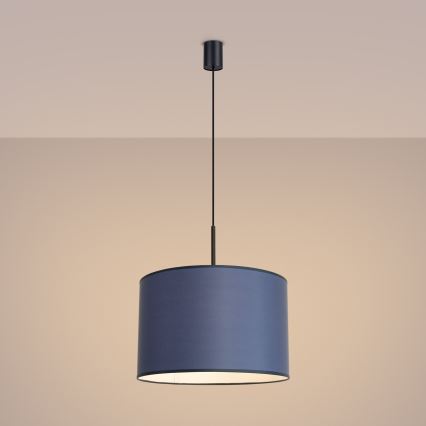 Hanglamp met snoer NEVIA 1xE27/15W/230V Ø 40 cm blauw