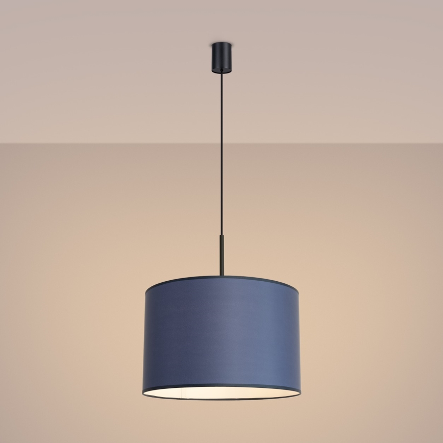Hanglamp met snoer NEVIA 1xE27/15W/230V Ø 40 cm blauw
