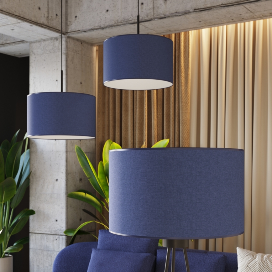 Hanglamp met snoer NEVIA 1xE27/15W/230V Ø 40 cm blauw