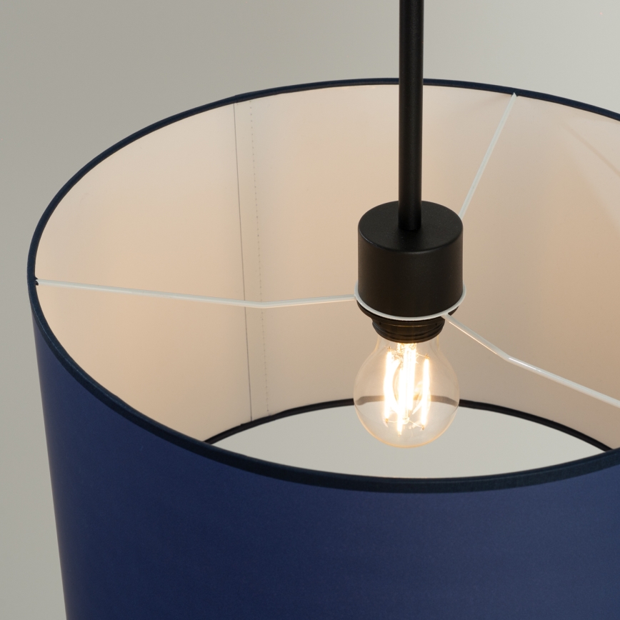 Hanglamp met snoer NEVIA 1xE27/15W/230V Ø 40 cm blauw