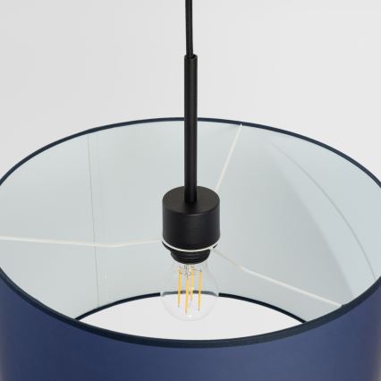 Hanglamp met snoer NEVIA 1xE27/15W/230V Ø 40 cm blauw